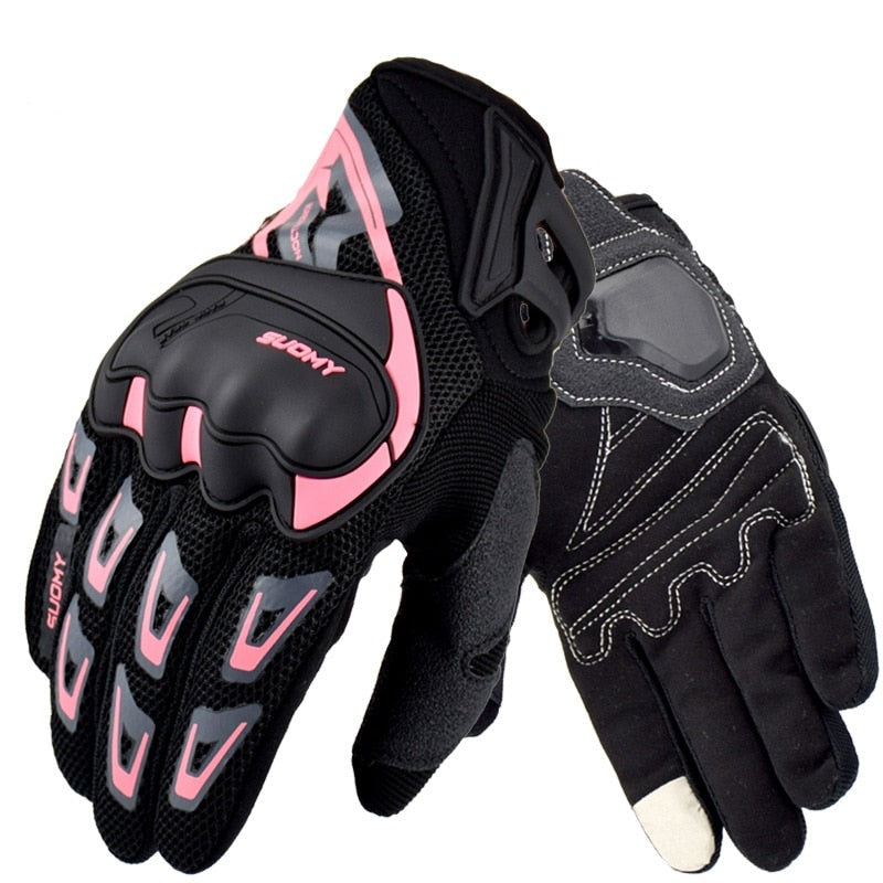 Breathable Full Finger Motorcycle Racing Gloves - Stylishly Decorated, Antiskid, Wearable