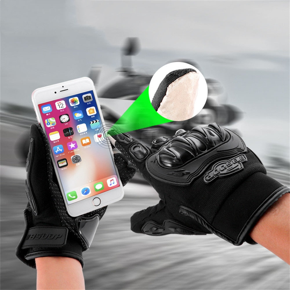 Summer Motorcycle Gloves Breathable Full Finger Protection