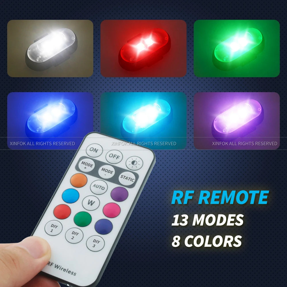 Motorcycle RGB LED Strobe Lights Kit with Wireless Flash Position - Aircraft & Helicopter Lights