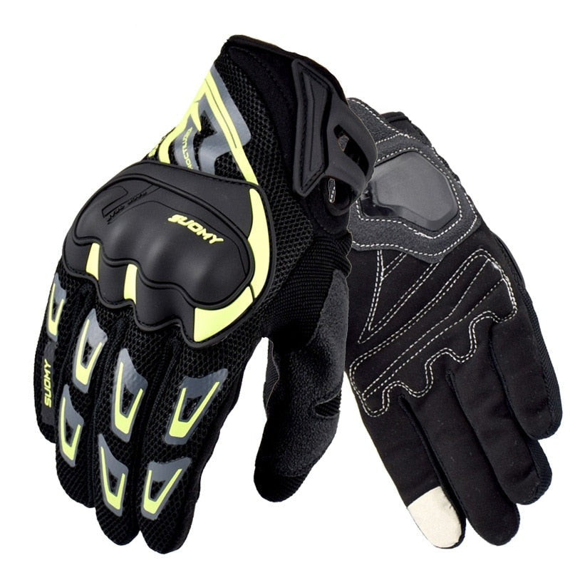 Breathable Full Finger Motorcycle Racing Gloves - Stylishly Decorated, Antiskid, Wearable