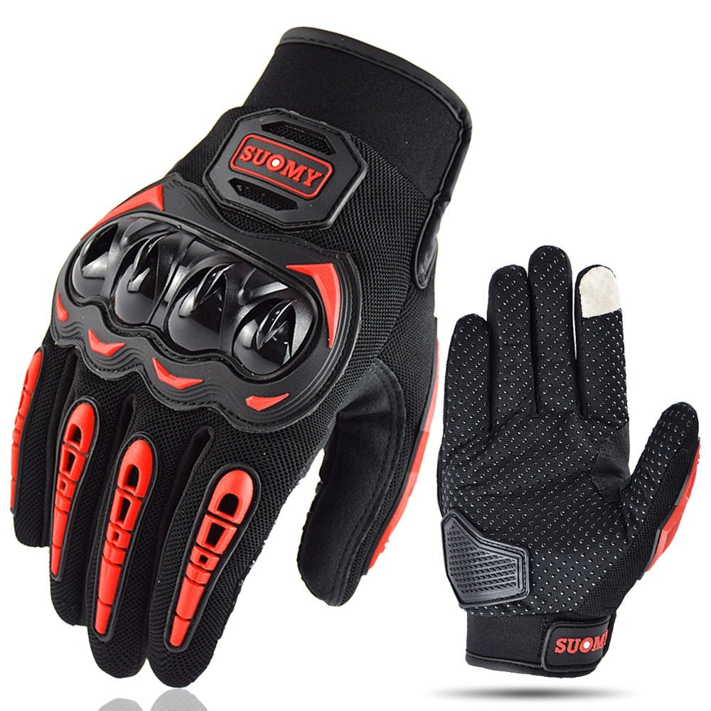 Breathable Full Finger Motorcycle Racing Gloves - Stylishly Decorated, Antiskid, Wearable