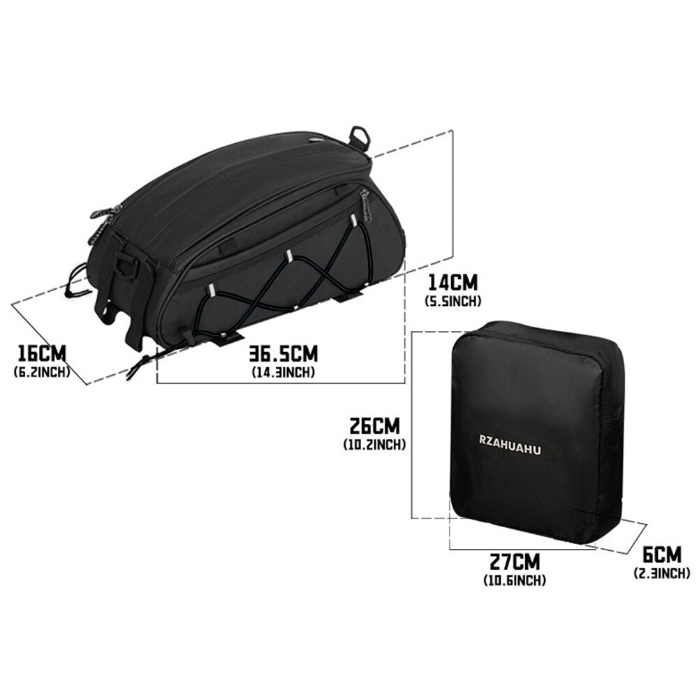 Motorcycle Bag - Multifunctional Waterproof Seat Bag Organizer with Large Capacity and Anti-Slip Design for Motorbikes and Scooters