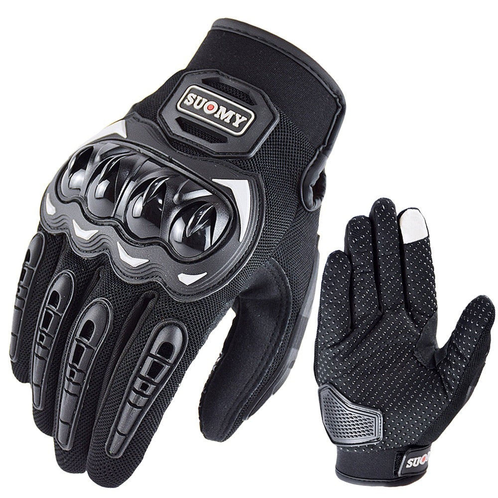 Breathable Full Finger Motorcycle Racing Gloves - Stylishly Decorated, Antiskid, Wearable