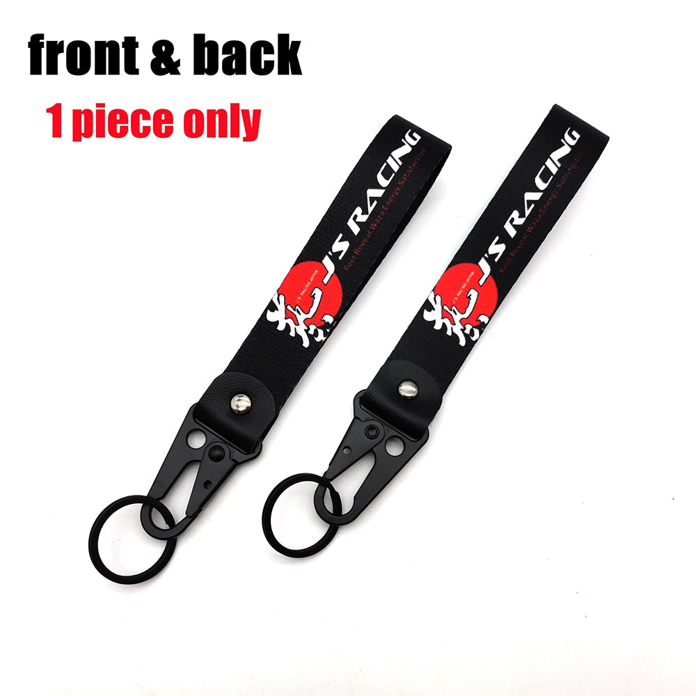 JDM Style Car Keychain Nylon Low Life Fake Taxi Gift Lanyard Keyring Auto Key Steel Spring Clip Key Starp Key Pendant Lucky Cat