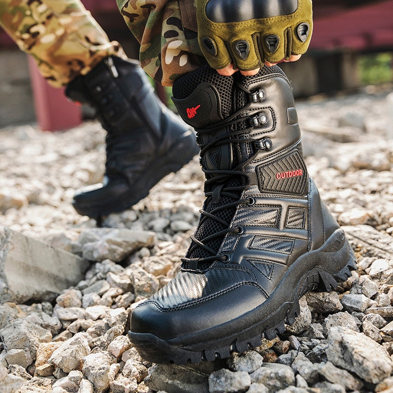 Military Tactical Motorcycle Boots