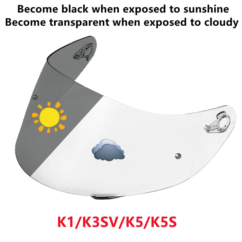 K5 Helmet Visor Shield for AGV K3SV K1 K5 K5S – High-Strength Sunscreen Windshield with UV-Cut Lens