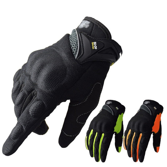 Breathable Full Finger Motorcycle Racing Gloves - Stylishly Decorated, Antiskid, Wearable