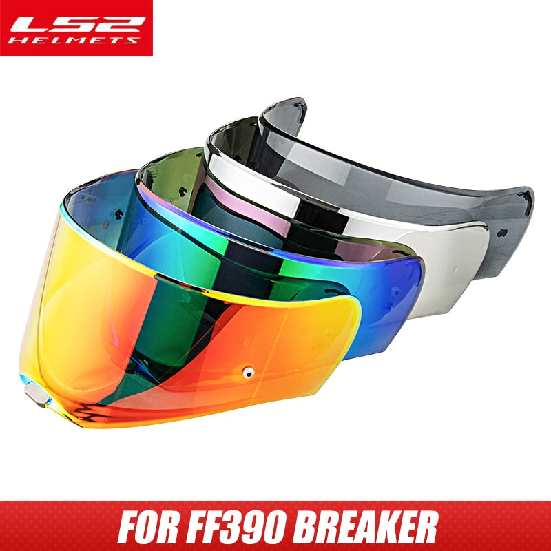 LS2 FF390 Breaker Full Face Helmet Lens Extra Helmet Visor with Anti-fog Film Holes Only for LS2 FF390 Motorcycle Helmets